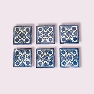 Tiles Artisan Terra Cotta Handmade Glazed Set of 6